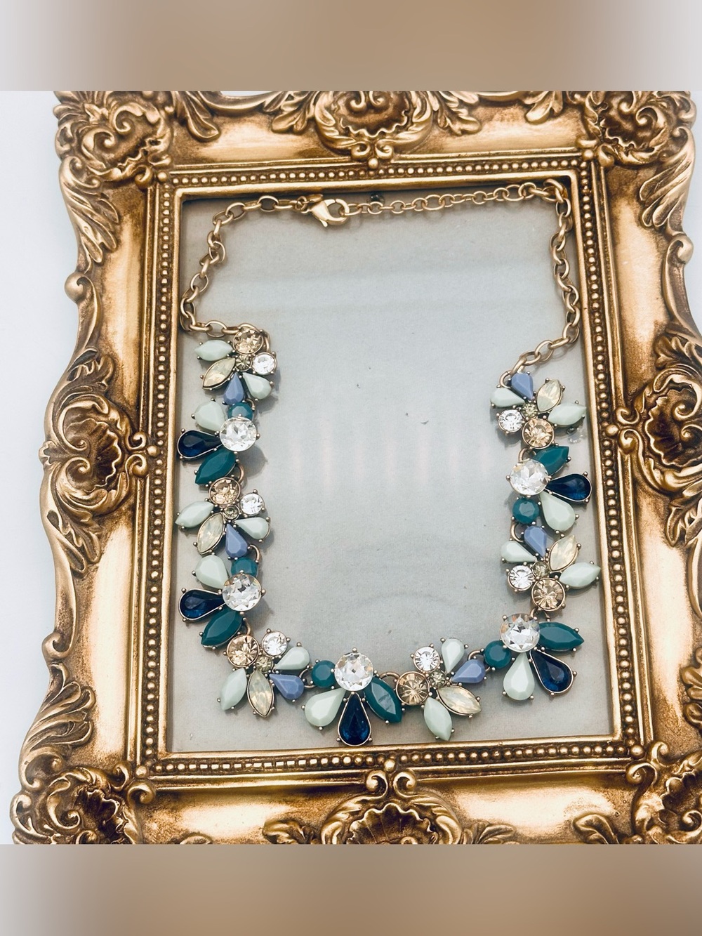 J. Crew Mixed Gemstone Statement Necklace - Picture 6 of 11
